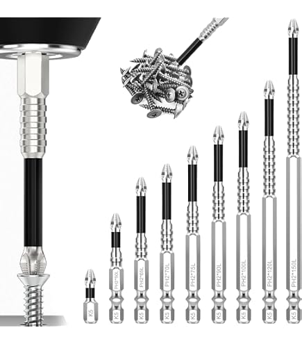 Schraubendreher Bits Set PH2 - 10 Stück, 50mm, S2 Legierungsstahl, Magnetisch & Schlagfest, Für Akkuschrauber