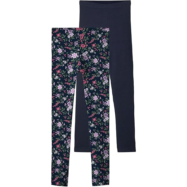 NAME IT NKFVIOLINE LS Loose Top 3P Noos, Maglia A Maniche Lunghe Bambina, Dark Sapphire/Pack:P.W. Pastel Lavender + Bright White