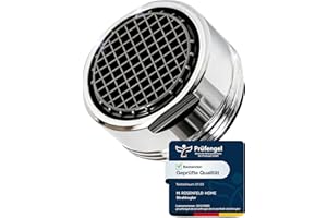 M. ROSENFELD HOME Strahlregler Wasserhahn Aufsatz Küche & Bad M24 Wassersparen 5 l/min - High Tech Anti Kalk Wasserhahn Sieb mit Kugelförmige Filter - Luftsprudler aus Messing - In Italien hergestellt