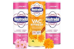 ZINCA 3 Pack Shake and Vac Carpet Freshener Powder 350g Each | Odour Eliminator for Carpets, Rugs & Homes | Neutradol Amber Fresh & Fresh Pink Scents | Pet-Friendly Deodorizer for Deep Clean Freshness