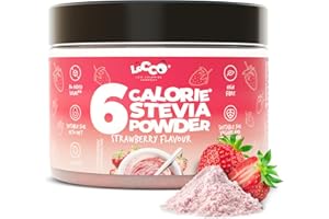 LOCCO LOW CALORIES COMPANY Locco Flavour Powder 200 g | Low Calorie Flavour Powder | Vegan Keto | 6 Calories and 0 g Fat per serving | Stevia | Sugar-free | Natural aromas | Dietary (Strawberry)