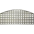 Premier Garden Privacy Trellis Panels 70mm Squares Arched Design Width: 6ft (183cm) x Height @ Shoulder: 2ft (60cm) + 20cm Arch on top Fence Panel Topper Wave affect with Concave Trellis Panels