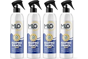 MLG SISTEMA 360 Pack 4 x Isopropílico 99,9% 1000ml con Spray | Alcohol IPA de Limpieza | Ideal para limpieza de componentes electrónicos 1 Litro