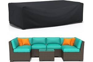 BROSYDA Housse pour Salon de Jardin Extérieur (242x162x100cm), 600D Housse Salon de Jardin avec Sortie d'air, Housse Table de Jardin Housses pour Mobilier de Jardin, Chaises, Tables…