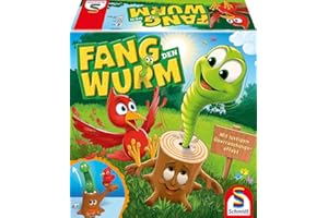 Schmidt Spiele 40638 Fang den Wurm, Kinderspiel, 3D Actionspiel
