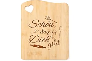 Tulolvae Weihnachtsgeschenke für Frauen, Bambus Schneidebrett, Geburtstagsgeschenk für Männer, Lustig Danke Geschenk für Beste Freundin Frau Geburtstag Weihnachten Ostern, Schön dass es Dich gibt