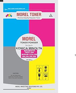 Morel Toner Powder for use in Konica Minolta TN321 / TN216 / TN328 / Bizhub C220 / C224 / C250I / 258/280 / 284/360 / 364 Color Magenta
