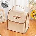 MAKINGTEC Lunch Bag Aesthetic Kawaii Cute Lunch Box Insulated Leakproof Waterproof Durable for Women Girls Kids Office School (Bear-Flip)
