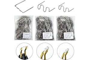 Vegena 1500 Piezas Grapas Soldadura Onduladas de Acero Para Reparación de Parachoques de Plastico de Autos - 0,8mm y 0,6mm