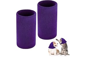 XNIVUIS 2 Pièces Cache-Oreilles pour Chien de Compagnie, Cache-Cou et Oreilles du Chien, Snood Chien, Snood pour Chat, pour Chien Soulagement de l'anxiété et Calme à Un Endroit Bruyant, S, (Violet)