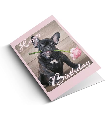 Old English Co. Aquarell Hundekarte – Französische Bulldogge, Blanko Innen, Für Hundeliebhaber