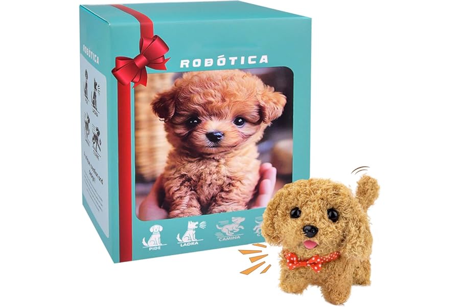 Bukbas Robot Dog, My Realistic Robot Puppy, Robots Dogs That Acts Like Real Dogs, Electronic Interactive Walking Barking Dog Puppy Plush Pet Toys Gifts for Kids 3-8 Year Old Boys Girls Pet Lovers