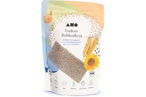 ‎AHO AHO Essēner Raw Food Bread 200 g | Germinated Original Grain Emmer | Urkorn Raw Food Bread with Organic Emmer Sprouts from German Organic Cultivation | Plastic-Free Packaging