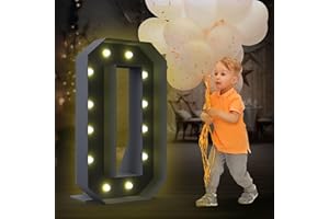 SQWHIIY Chiffres lumineux de 4 pieds à LED, grands numéros de chapiteau éclairés, cadre prédécoupé, numéros en mosaïque for 20e, 50e, 16e anniversaire, fête de mariage, décoration DIY ( Color : Black , Size :