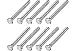 METALLIXITY Hex Bolts (1/4-20x3") 20Pcs, 304 Stainless Steel UNC Fully Threaded Hex Head Screw Bolt Machine Screws - for Furniture Repair, Silver