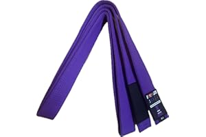 OSS COMBAT SPORTS OSS - Cinturón brasileño de Jiu-Jitsu 100% algodón, duradero, aprobado por la IBJJF, tamaño adulto (morado, A1), Púrpura, A1