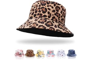 Keho Bucket Hats Women - Reversible Cotton Summer Beach Sun Hats Foldable Fisherman Hat for Travel Beach Hiking UK