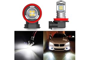 SageSunny H8 H9 H11 LED Fog Light Bulb DC 10-30V 6000K Xenon White Super Bright Replacement for Car Daytime Running Lights DRL or Fog Halogen Bulb (2 Pieces)