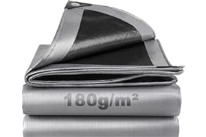 SHANNA Tarpaulin 2x3 m Waterproof Heavy Duty Tarp Sheet Cover, Thicken 180 GSM PE Tarpaulin with Reinforced Grommets, MultiPurpose Outdoor Use for Garden Furniture Camping Ground Sheet Truck Cover
