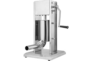 Zelsius | Macchina per riempire salsicce professionale in acciaio inox + quattro diversi tubi di riempimento | insaccatrice, pressa per salsicce, macchina con cambio a due velocità (3 Litro, argento)