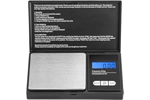 BELLAGESUNDHEIT Pocket Scale, 500 x 0.01g, Precision Digital Scale, Mini Kitchen Scale, Fine Scale, Gold Scale, Coin Scales for Kitchen, Jewellery, Herbs, Tea, Yeast, Coffee