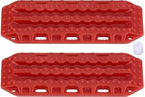 INJORA RC Sand Board Plastica Mini Sand Ladder Recovery Board per 1/24 RC Crawler Car Axial SCX24 Upgrade (2pcs Rosso)