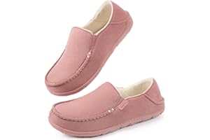 FamilyFairy Women's Moccasin Slippers Memory Foam Breathable House Shoes Anti-Slip Cozy Slippers Indoor Outdoor