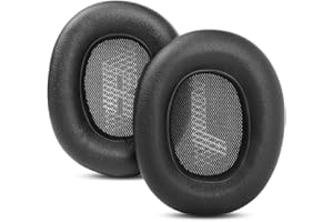 TECINITY Ersatz Ohrpolster für JBL E65 E65BTNC / Duet NC/Live 650 660 BTNC/Live 650 660 NC Kopfhörer, weicherem Leder (Schwarz)