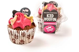 THE BARKING BAKERY DOG BIRTHDAY CAKE Dog Food | Dog Biscuits Dog Treats Puppy Treats. Dog Training Treats Puppy Training Treats. Bakery Fresh Dog Treat. Vanilla Woofin With Frosting Dog Birthday Present (Pink)