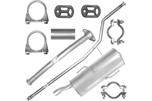 ‎FERROZ Schalldämpferset Abgasrohr Abgasrohr Endschalldämpfer Auspuff Endtopf für Peugeot 206 1.4 206+ PLUS 1.1 1.4