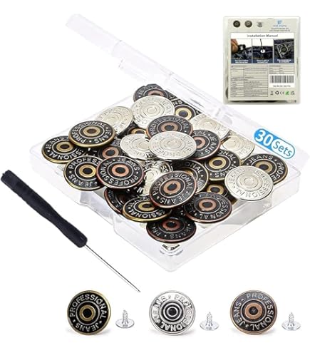 GORGECRAFT Lot De 40 Boutons De Blazer Vintage à Tige En Laiton Doré Pour Blazer, Costumes, Manteaux, Uniformes Et Vestes 15 Mm, 18 Mm, 19 Mm, 23 Mm, 25 Mm