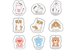 【9 Piezas】 WAIKAS Esponjas de Limpieza de Pulpa de Madera de algodón, esponjas de Limpieza de Dibujos Animados, Esponja de Pulpa de Madera comprimida, Esponja de Lavado de Cocina, Esponja para Frutas