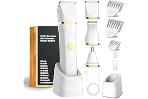 RAXMETRY Intimrasierer für Frauen, 3-in-1 Rasierer Damen Elektrischer für Körper, Scham und Nase, Damenrasierer Elektrisch, Wiederaufladbarer Rasierer Damen Intimbereich, mit USB Ladestation, IPX7 Wasserdicht