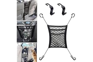 OWSEN Universal Elastic Mesh Net Trunk Bag | 3 Layer Car Mesh Organizer | Pet Car Net Barrier | Car Seat Storage and Handbag Holding Net (1pcs)