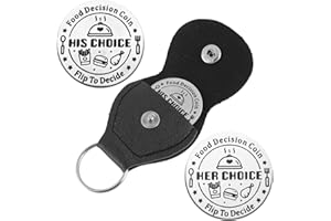 Mabor Decision Coin Stainless Steel Double Sided Coin with PU Leather Case Birthday Presents for Husband Wife Couples Anniversary Presents for Boyfriend Girlfriend Gifts for Her Him