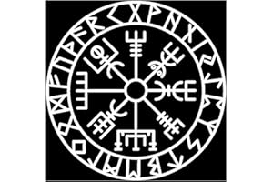 Samunshi® Aufkleber Vegvisir mit Runen C Vikings Wikinger für Auto Motorrad in 11 Größen und 25 Farben (40x40cm weiß)