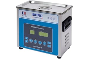 BPAC Nettoyeur Ultrasons Pro avec Cuve 3 Litres - Turbo + Sweep + Degas - Nettoyeur Ultrason Bijoux Puissance 120 W - Appareil Ultrasons Professionnel - Marque Française
