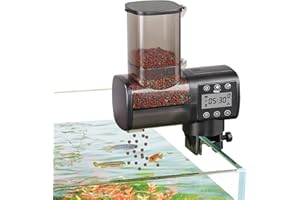 hygger Mangiatoia Automatica Acquario Pesci,500ml Alimentatore Automatico per Acquario con Display LCD Controller, Automatic Fish Feeder for Weekend Holiday(Battery Not Included)