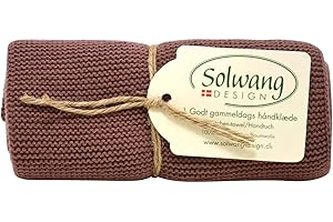 SOLWANG Danish Cotton in 100% Eco-Tex Certified or GOTS Certified Kitchen Hand Towels Made in India (Chocolate)