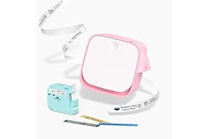 Vixic Label Maker Machine, M960 Sticker Label Maker with 1 pcs White Label Tape, Bluetooth Labeler, Wireless Technology USB Rechargeable Thermal Label Printer for School Office Home Organization