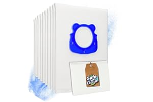 SAFE 'N CLEAN 10 Bolsas para aspiradora Rowenta RO3953EA, RO3950 - RO3980, RO 3950 Parquet, RO 3980 alternativa a la original Hygiene+ ZR 200520, ZR200720 de Microsafe