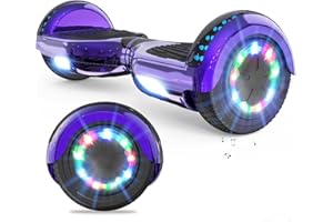 ‎VOUUK VOUUK Hoberboard 6,5-Zoll-Hoverboard mit Zwei Rädern, Mit Bluetooth-Lautsprecher, Mit LED-Lichtern Geeignet für Kinder und Erwachsene