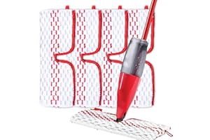 LOMHYVE Lot de 4 serpillères de rechange en microfibre pour balai pulvérisateur Vileda 1-2 Spraymax - Réutilisables - Serpillères de rechange - Microfibre épaisse - Pour nettoyage des sols