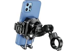 iMESTOU Soporte de Teléfono Antivibración para Motocicletas y Bicicletas con Amortiguadores y Diseño Antirrobo, Soporte de Teléfono de Bola de 1 Pulgada Adecuado para Teléfonos de 4.7 a 7.2 Pulgadas