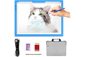 IVAOOZE Table lumineuse rechargeable A4 bleue avec sac