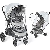 Orzbow Plastic Rain Stroller Chair, PVC Black | Breathable Rain Protector Universal Baby Cart with Window, Foldable Bubble Ra