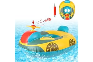 Herefun Anillo de Natación Bebe, Flotadores para Bebes con Volante, Flotador Hinchable Flotador para Bebe, Anillo de natación Inflable Anillo de Piscina para Niños Bebés