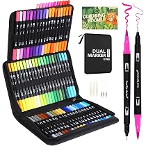 Sonlaryin Dual Brush Pen Set, Pinselstifte 72, Fineliner Set ...