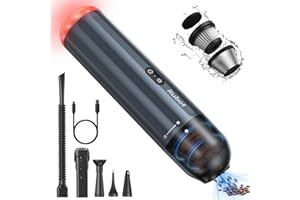 ‎RUBOT RUBOT Handstaubsauger Akku, 13000Pa/120W Handstaubsauger Kabellos mit USB-C Schnellladung, Auto Staubsauger Stark 6 in 1 Multifunktion, Mini Staubsauger für Zuhause Auto Outdoor- P15 Blau