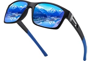 Ulknyss Occhiali da Sole da Uomo Polarizzati - Occhiali Sportivi Protezione UV400 per Running Guida Pesca